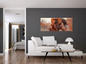 Obraz - Veľký slon africký (120x50 cm)