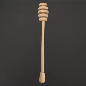 AMADEA Drevená naberačka na med, masívne drevo, 17 cm