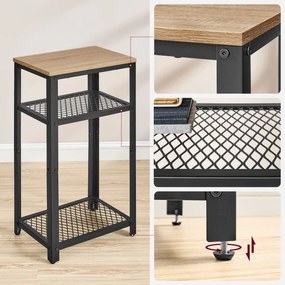 Príručný stolík OSKAR LET075B11 hnedý / čierny