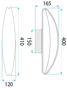 Toolight Toolight, LED nástenné svietidlo 15W, 4000K, 3000lm, G125-W, ružové zlato, OSW-02617