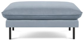 Svetlomodrá zamatová podnožka Vienna – Cosmopolitan Design