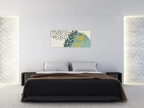 Obraz - Abstraktné listy N⁰1 (120x50 cm)