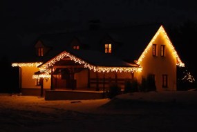 DECOLED Sada LED svetiel pre dom, 9+1 zdarma, teplá biela s bleskom, biely kábel