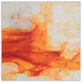 Gario Obraz na plátne Oranžový akvarelový vzor Rozmery: 60 x 60 cm