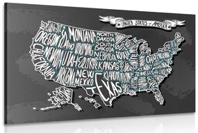 Obraz moderná mapa USA Varianta: 60x40