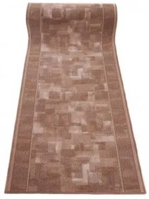 Associated Weavers, Protišmykový behúň na mieru Tribe 44 hnedý, šíre 100 cm, hnedá, chodba / predsieň