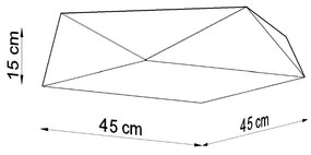 Stropné svietidlo HEXA 45 biele