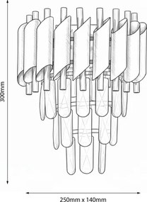 Brilagi - Nástenné svietidlo ECLIPSE 2xE14/10W/230V čierna/zlatá