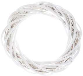 BONTEC Veniec prútený - pr. 25 cm, šedá farba Farba: Biela