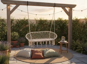 GARDEN LINE Dvojité závesné kreslo – sivé HAM5177