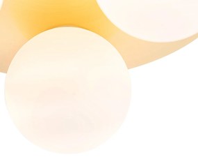 Moderné stropné svietidlo do kúpeľne mosadzné 3-žiarovkové - Cederic