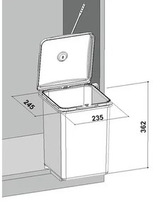 Odpadkový kôš Sinks PEPE 40 13 l EK9101