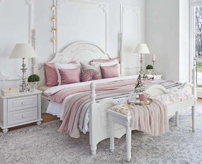 Elegantná biela posteľ Queen, kolekcia Victoria