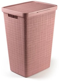 Curver Kôš na bielizeň JUTE ružový 58L