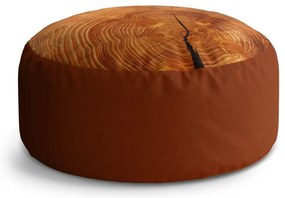 Taburet Circle drevo 2, hnedá