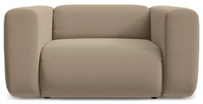 Béžové zamatové kreslo Ekahi – Makamii