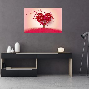 Obraz srdcového stromu (90x60 cm)