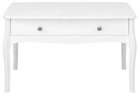 Konsimo Sp. z o.o. Sp. k. Odkladací stolík BAROQUE 55x96,5 cm biela KO0016