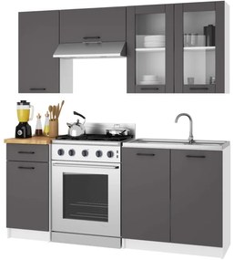 Horná kuchynská skrinka OLIWIA W80 H720 biela / sivá