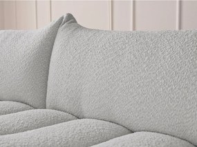 Svetlosivá rohová pohovka z textílie buklé (ľavý roh/s leňoškou) Azra – Bobochic Paris