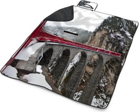 Sablio Plážová deka Vlak na moste 2: 200x140 cm