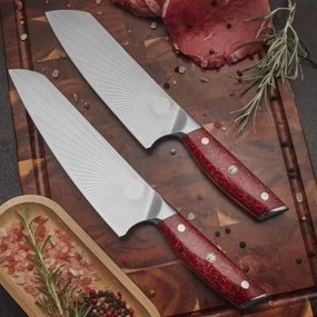 DELLINGER kuchařský nůž Santoku Sandvik Red Northern Sun