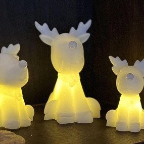 SIRIUS LED voskový sob Naja,11,6 cm, bílý