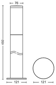 Philips - Vonkajšia lampa UTRECHT 1xE27/20W/230V 45 cm IP44