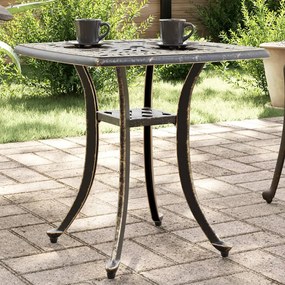 Záhradný stôl bronzový 53x53x53 cm liaty hliník 4002815