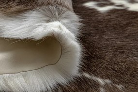 Koberec RENIFER POK003 PREMIUM hnedý / biely