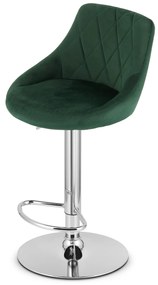 Zelená barová stolička VELVET KAST