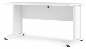 Biely písací stôl PRIMA OFFICE bez zásuvky 80400