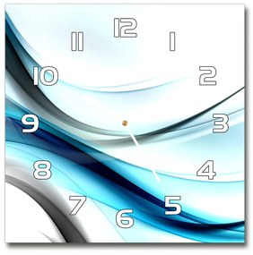 Sklenené nástenné hodiny štvorec Abstrakcie vlna pl_zsk_30x30_f_122967418
