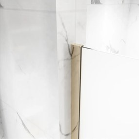 Erga Paris, sprchová zástena Walk-In 80x200 cm, 8mm sklo námraza, zlatý lesklý profil, ERG-V02-PARIS-080x200-FR-GD