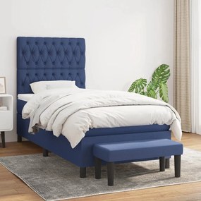 Boxspring posteľ s matracom modrá 100x200 cm látka 3136819