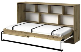 Sklápacia posteľ  horizontálne Nero 16  – Čierna Mat