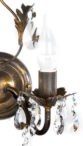 ONLI - Nástenné svietidlo TERESA 2xE14/6W/230V bronzová