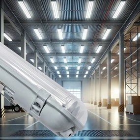 SADA 4 LED garážových lámp, 120 cm prémiové hermetické svietidlo + LED trubica