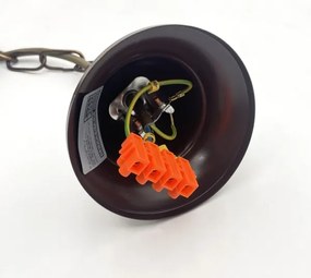 Luster na reťazi ANTON 5xE14/15W/230V bronzový