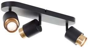 Brilliant - LED bodové svietidlo COVELO 3xGU10/5W/230V čierna/zlatá