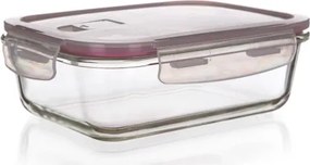 Dóza na potraviny Lora 1450 ml, bordó, sklo%