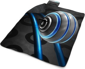 Sablio Plážová deka Modrá guľa: 200x140 cm