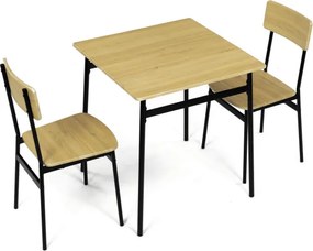 Jedálenský stôl s dvoma stoličkami AUT-O2121 OAK