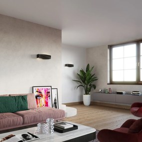 Nástenné svietidlo Sigma, 1x čierne keramické tienidlo