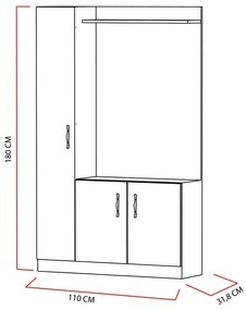 Predsieňová zostava Naturel White