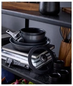 Hliníková súprava rajnice s nepriľnavým povrchom s odnímateľnou rukoväťou a pokrievkou 2 ks 2,4 l – Holm