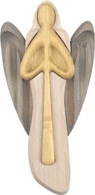 AMADEA Drevený anjel s flautou, farebný, masívne drevo, 22x12x2 cm