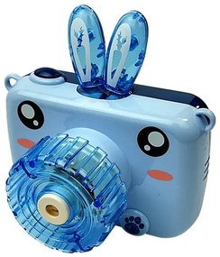 LEAN TOYS Fotoaparát vytvárajúci bubliny zajačik modrý