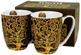 Porcelánový hrnček Klimt Tree Of Life 350 ml sada 2ks