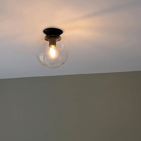 Art Deco stropné svietidlo čierne - Pallon